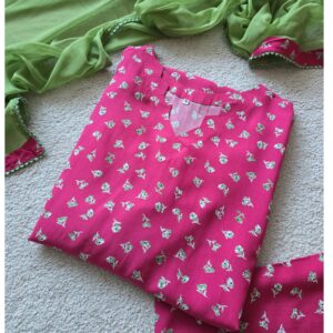 PRINTED LINEN-PINK