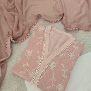 CHIKANKARI-BLUSH PINK (S,L,XXL)