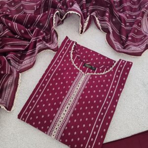 BIN SAEED - BURGUNDY(S,4XL)